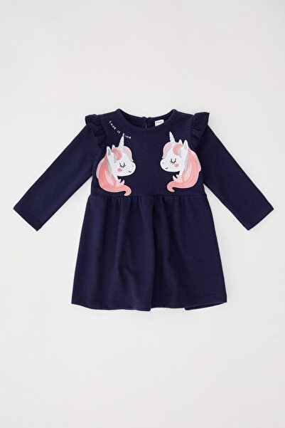 DeFacto Kız Bebek Regular Fit Elbise