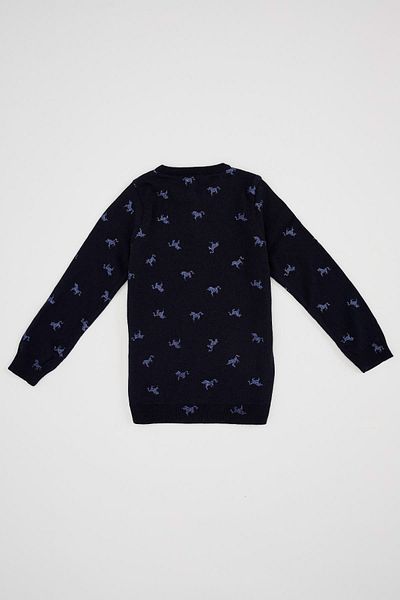 DeFacto Girl's Unicorn Printed Knitwear Cardigan