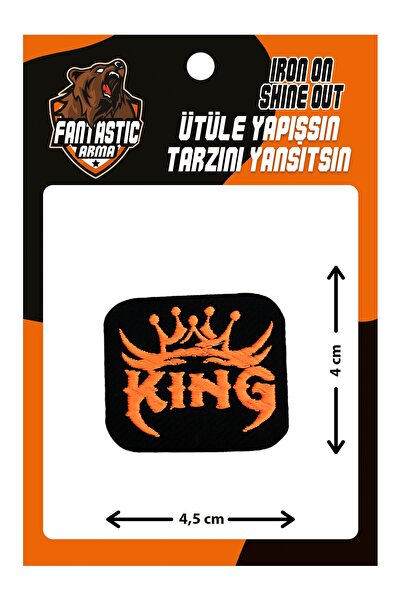 FANTASTIC ARMA Ütü Ile Yapışan Dokuma Arma Patch, Kıng Fosfor
