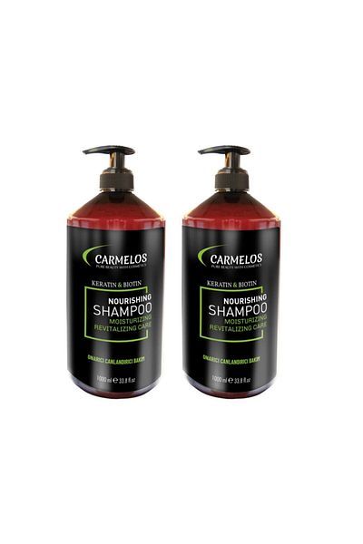 Carmelos Keratin & Biotin Shampoo 1000 ml 2 Pieces