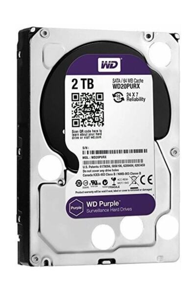 WD Mor 3,5 2 TB 5400 RPM 64 MB Sata 3 6 GB/s 7/24 Wd20purz