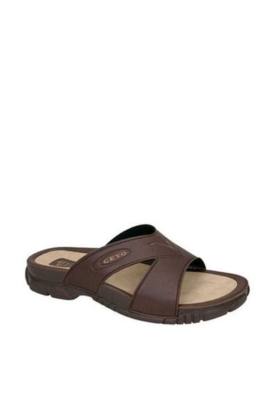 Ceyo 3200-1 Brown Orthopedic Men's Slippers