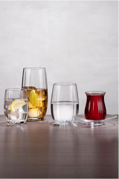 Paşabahçe 30 Piece Linka Water Glass, Soft Drink and Tea Glass Set