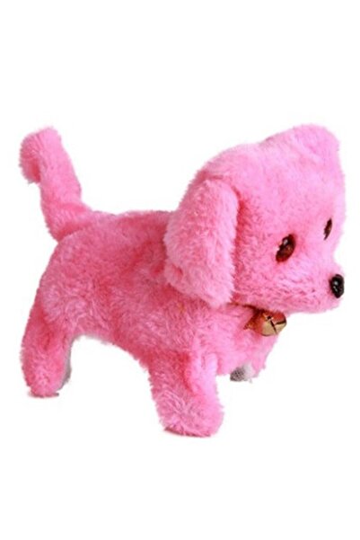 modam saat Pembe Peluş Sesli Havlayan Yürüyen Pilli Oyuncak Köpek