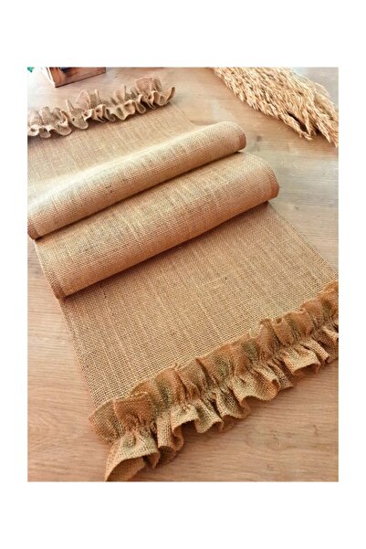 Genel Markalar Fırfırlı Hasır Runner Jüt