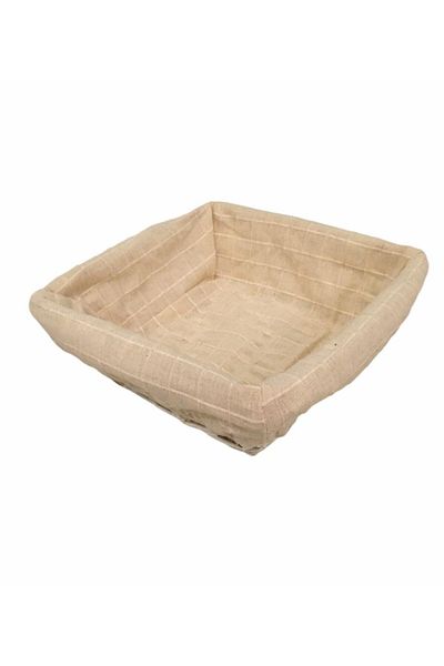 MATARMUTFAK 25*25*9cm Square Wicker Bread Basket - with Cloth