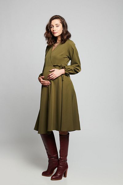 LYN MAMA Women's Khaki Pregnant Sarah Dress