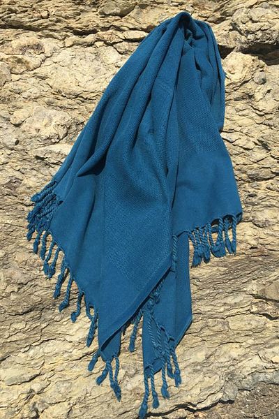 Denizli Concept Petrol Blue Stonewashed Peshtemal