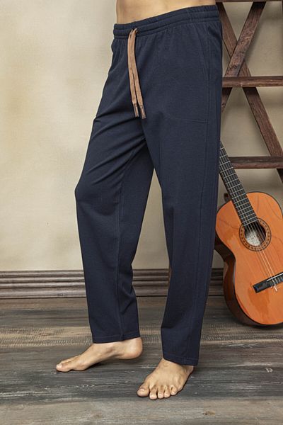 KLY Ανδρικό Navy Blue πολύ άνετο βαμβακερό πάτο πιτζάμα Hg1250