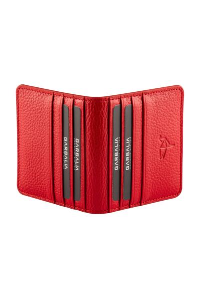 Garbalia Red Argenta Genuine Leather Card Holder Wallet