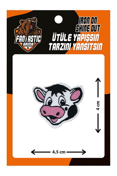 FANTASTIC ARMA Patch de armă țesută care se lipsește cu fierul de călcat, vacă