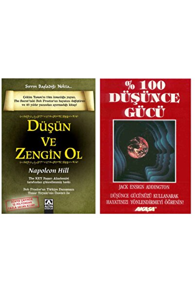 Altın Kitaplar Düşün Ve Zengin Ol - % 100 Düşünce Gücü / 2 Kitap Takım