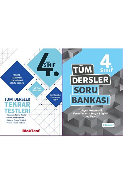 Tudem Yayınları 4.sınıf Tüm Dersler Ve Tüm Dersler Tekrar Testleri 2 Li Set
