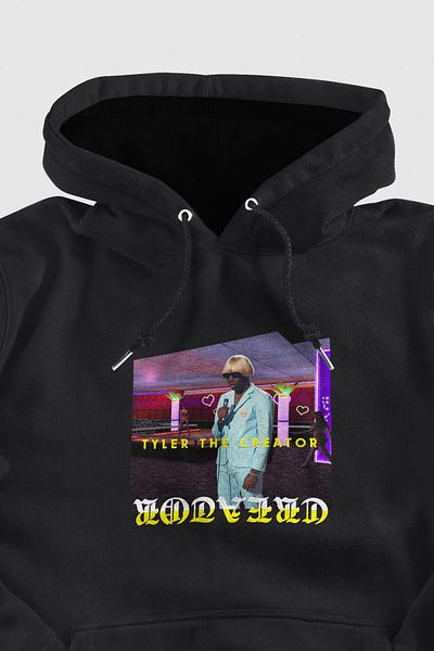 Grove Fashion Hanorac supradimensionat cu două fire cu imprimeu Tyler The Creator