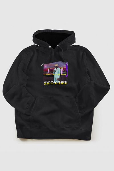 Grove Fashion Hanorac supradimensionat cu două fire cu imprimeu Tyler The Creator