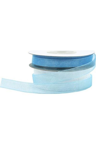 HİSARAKSESUAR Panglică Organza Albastră 1cm – Panglică