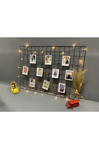Genel Markalar Lefi Ev Tel Fotoğraf Askısı Tel Askılık Metal Pano Duvar Askıl...