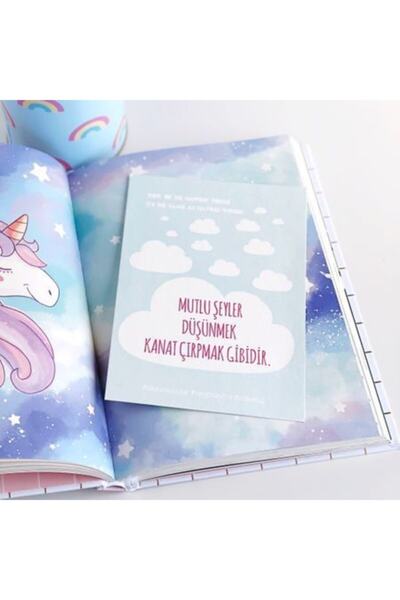 Bikutumutluluk Mutlu Şeyler Düşünmek Kanat Çırpmak Gibidir Mottolu Kart