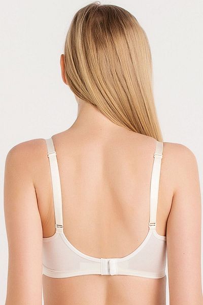 Magic Form 5738 Women's Ecru Plain Fabric, Thin Sponge, Full Cup Cup Bra