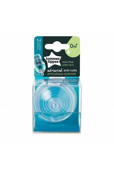 tommee tippee 2x Advanced Anti-Colic Feeding Bottle Pacifier Slow Flow