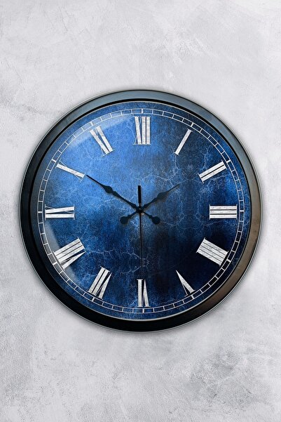 Platin Saat هدية ساعة حائط إيكول معدنية سوداء مقاس 40 سم