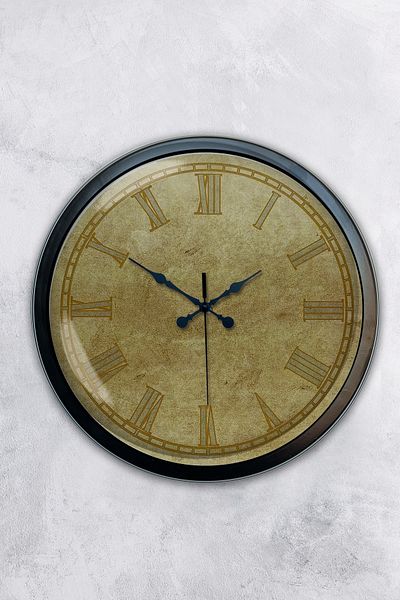 Kasva Concept Gift 40 cm Black Metal Antique Wall Clock