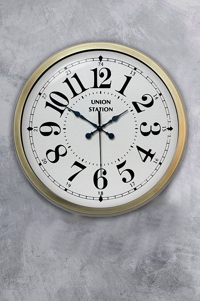 Kasva Concept Cadou 40 cm Ceas de Perete Clasic din Metal Vechi