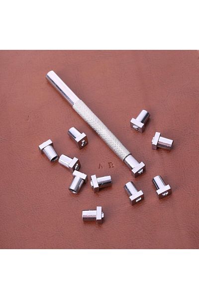 Dopar 37 Pcs Craft Alphabet Number Stamping Set Metal