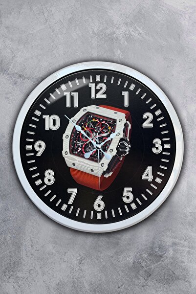 Kasva Concept هدية ساعة حائط على شكل معدن أبيض مقاس 40 سم