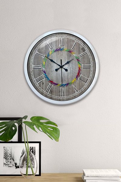 Kasva Concept Gift 40 cm White Metal Cool Wall Clock