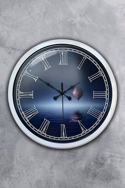 Kasva Concept Gift 40 cm White Metal Cappadocia Wall Clock