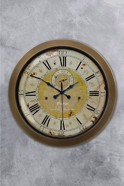Kasva Concept Gift 36 cm Antique Metal Design Wall Clock
