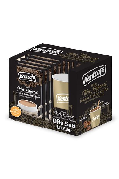 Kent Boringer Turk Coffee Set - Plain (10 Coffee Pieces, 10 Cups, 10 Spoons)