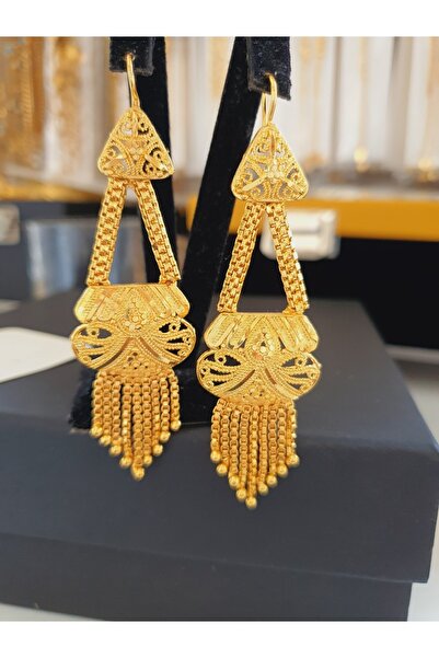 barisiva gold 22 Ayar Altın Kaplama Hint Model Küpe