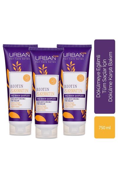 Urban Care Biotin & Keratin Saç Bakım Şampuanı X3'lü Avantajlı Set Set.urb.30