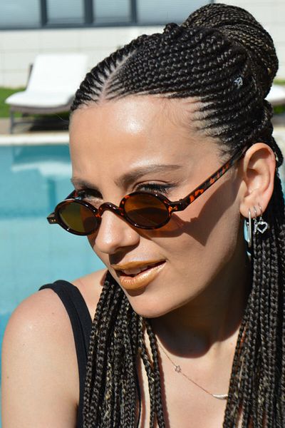 By Harmony Unisex Leopard Brown Sunglasses Bh Y001 05
