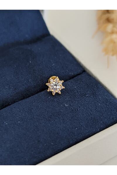 SU PERİSİ TAKI BİJUTERİ Cerrahi Çelik Zirkon Taşlı Güneş Piercing , Tragus