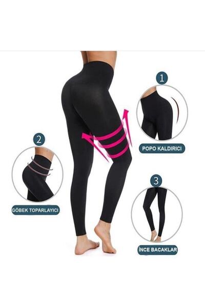 Trendmallar Women's High Waist Enhancing Firming Bleached Corset Tights 3 Stage Corset Tights