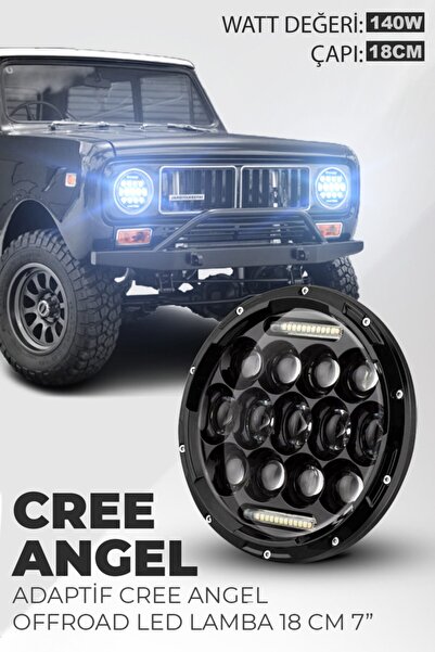C9 18 cm 7” Adaptif Cree Angel Offroad Led Lamba Drl