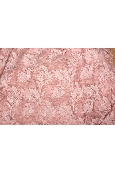 AKÇA TEKSTİL Leaf Model Powder Color Single Wing Ready Planted Pleated Background Curtain 75*260 Cm