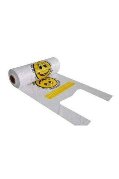 SARAY AMBALAJ Smiling Face Printed Roll Bag Small