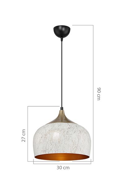 Gloria Sante Metal Pendant Lamp - Off-White