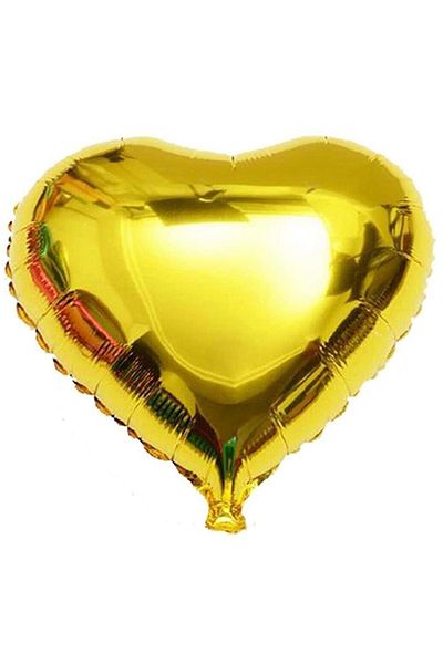 Parti dolabı 1 Piece 60cm Gold Heart Foil Balloon Flying with Helium