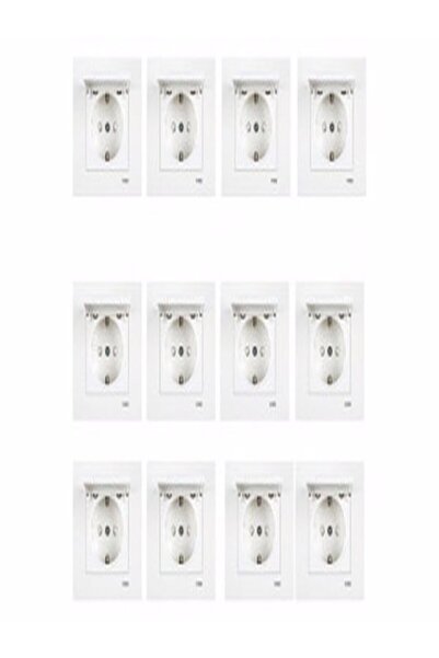 VİKO Karre White Grounded Covered Child Proof 12 Pack Frame Included