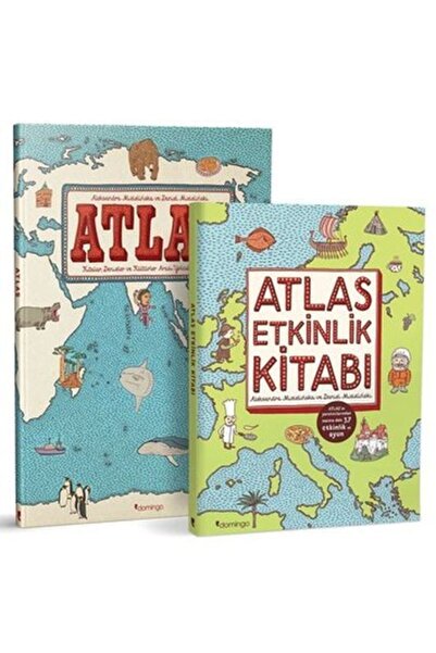 Domingo Yayınevi Atlas Set (2 Kitap Takım) - - Aleksandra Mizielinska & Danie...