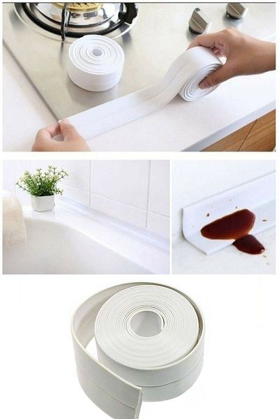 SARFEX White Waterproof Tape Kitchen Bathroom Sink Bathtub Edge Tape Water Moisture Proof 3.2 Meters