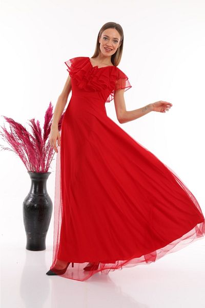 CİXAPLE Evening Dress Tulle Dress with Inner Lining