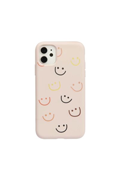 izzytech iPhone 11 Pro Max Compatible Smiley Face Launch Velvet Silicone Case
