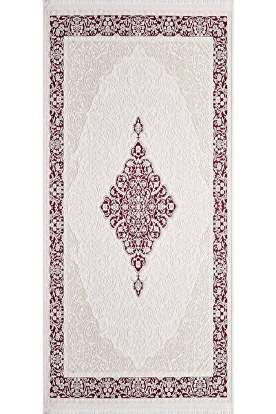 GÜMÜŞSUYU Uzel Batı Esiliva 11314 Bordo Modern Yüksek Kalite Makine Halısı G1...