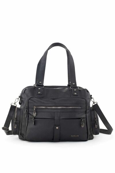 Kimberry Kimbirrey Γυναικεία Μαύρη Δερμάτινη τσάντα ώμου και ώμου